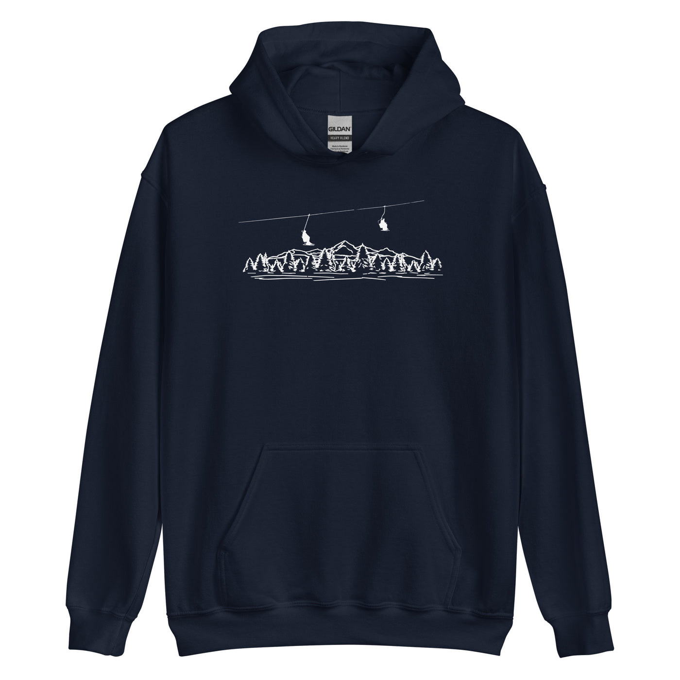 Berge - Skifahren - (21) - Unisex Hoodie klettern ski xxx yyy zzz Navy