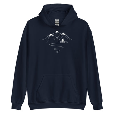 Berge Trail Kurves und Radfahren - Unisex Hoodie fahrrad xxx yyy zzz Navy