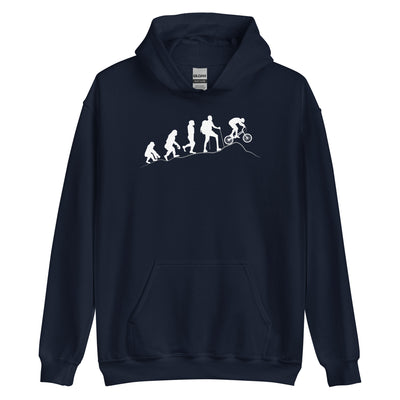 Mountainbike Evolution - (M) - Unisex Hoodie xxx yyy zzz Navy