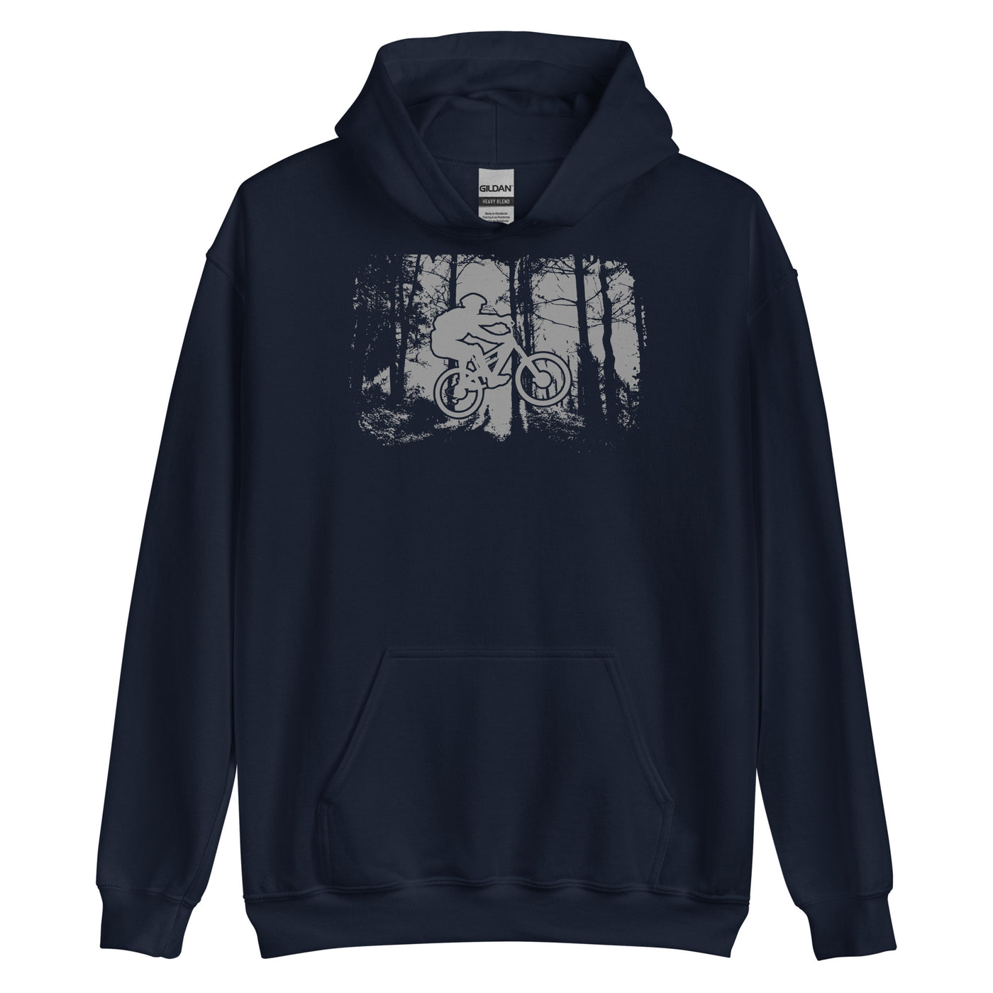 Mountainbiken im Wald - (M) - Unisex Hoodie xxx yyy zzz Navy