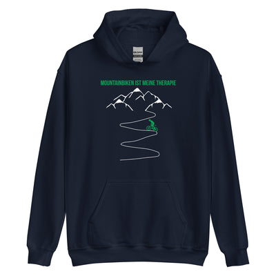 Mountainbiken ist meine Therapie - (M) - Unisex Hoodie xxx yyy zzz Navy