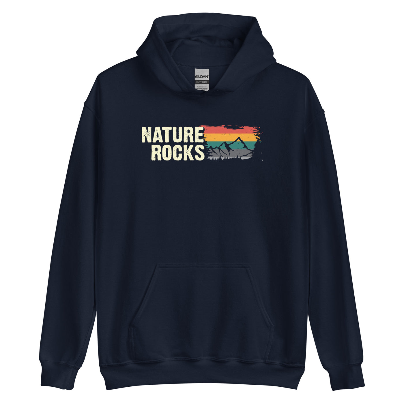 Nature Felsens - Unisex Hoodie berge camping wandern xxx yyy zzz Navy