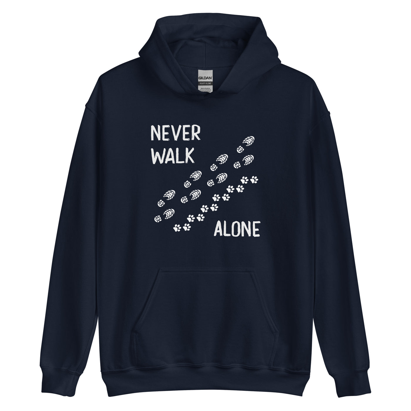 Never walk alone - Unisex Hoodie wandern xxx yyy zzz Navy