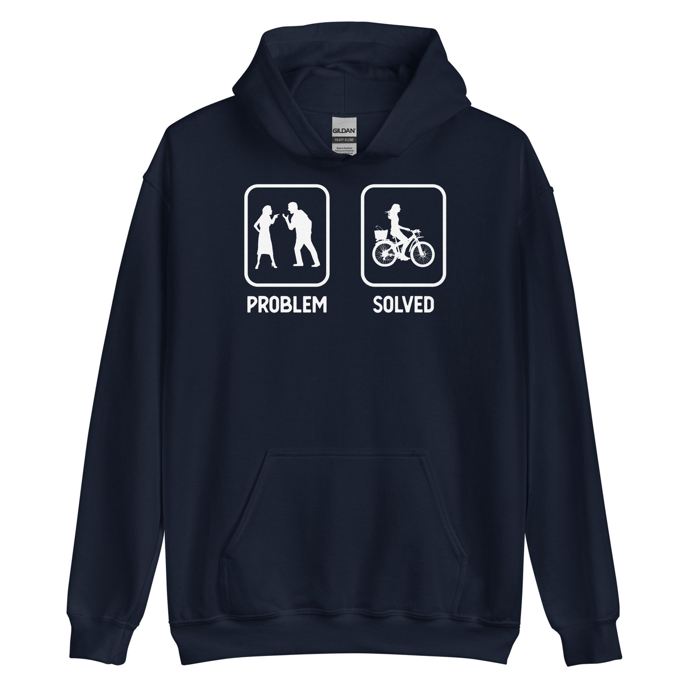 Problem Solved - Frau Radfahren - Unisex Hoodie fahrrad xxx yyy zzz Navy