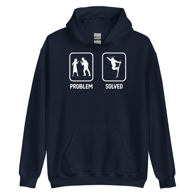 Problem Solved - Mann Skifahren - Unisex Hoodie klettern ski xxx yyy zzz Navy