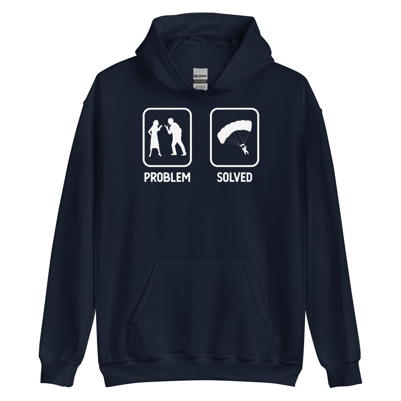 Problem Solved - Paragleiten - Unisex Hoodie berge xxx yyy zzz Navy