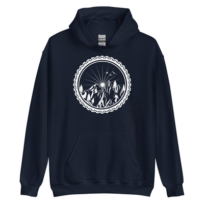 Rad mit Bergen drinnen - Unisex Hoodie fahrrad xxx yyy zzz Navy