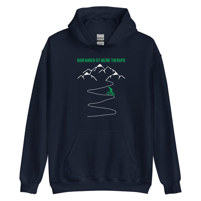 Radfahren ist meine Therapie - Unisex Hoodie fahrrad xxx yyy zzz Navy