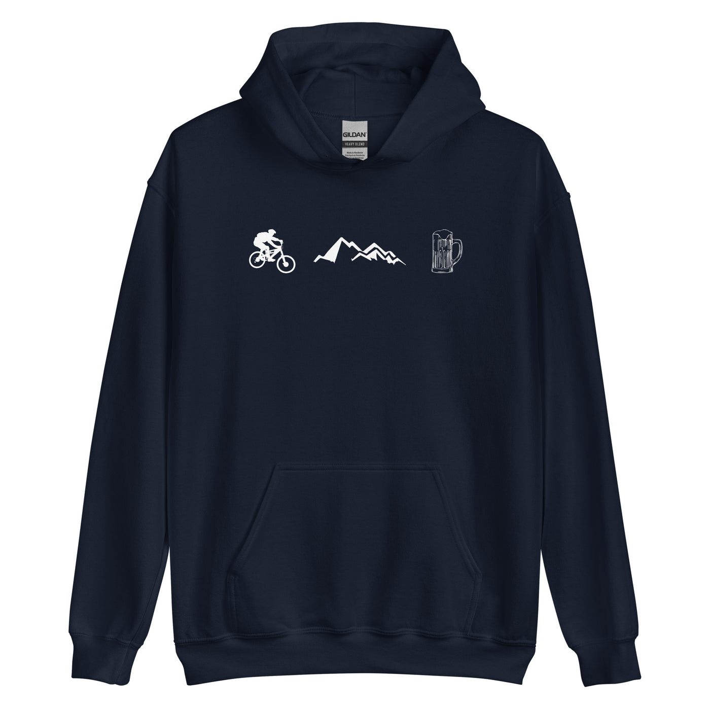 Radfahren, Berge und Bier - Unisex Hoodie fahrrad xxx yyy zzz Navy