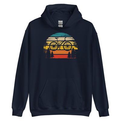 Retro Sonne und Fahrrad - Unisex Hoodie fahrrad xxx yyy zzz Navy