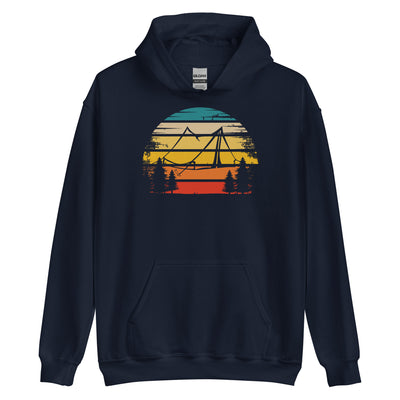 Retro Sonne und Camping - Unisex Hoodie camping xxx yyy zzz Navy