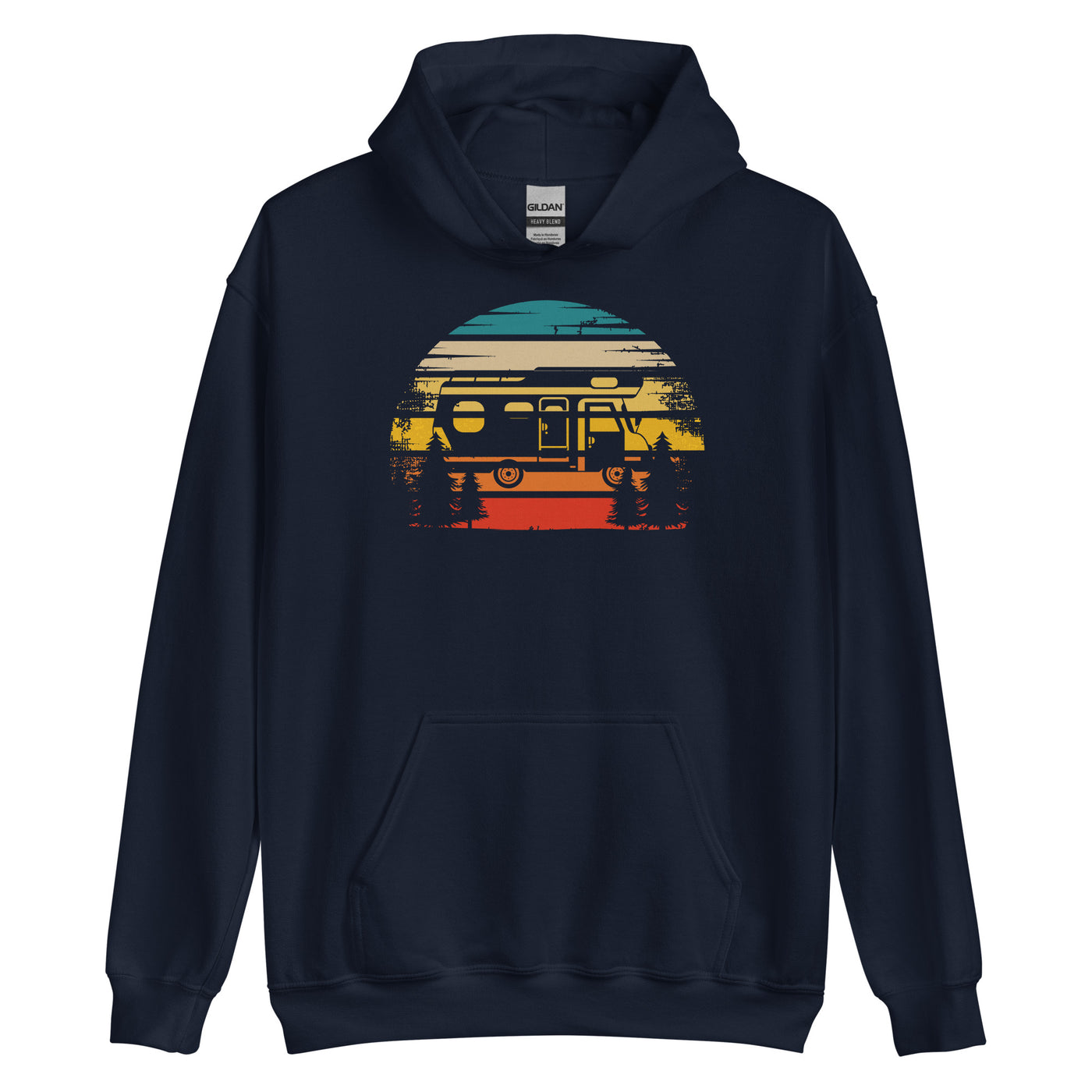 Retro Sonne und Camping - Unisex Hoodie camping xxx yyy zzz Navy