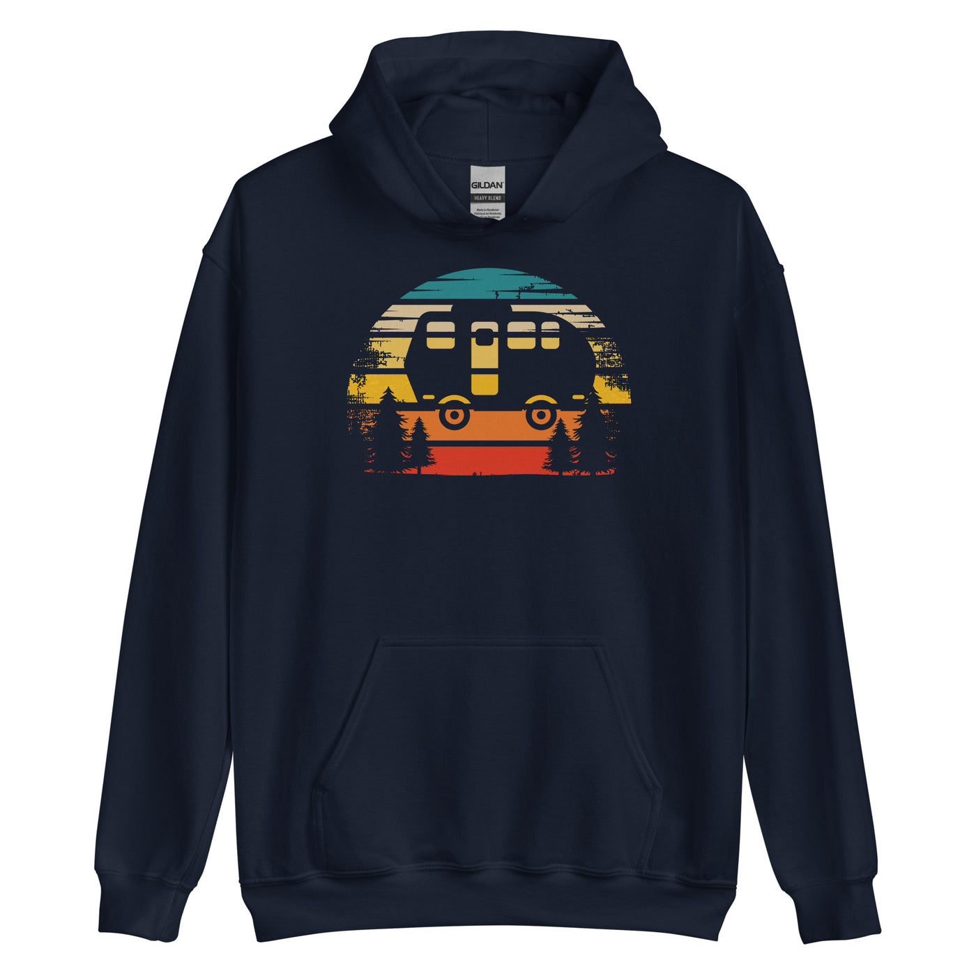 Retro Sonne und Camping - Unisex Hoodie camping xxx yyy zzz Navy