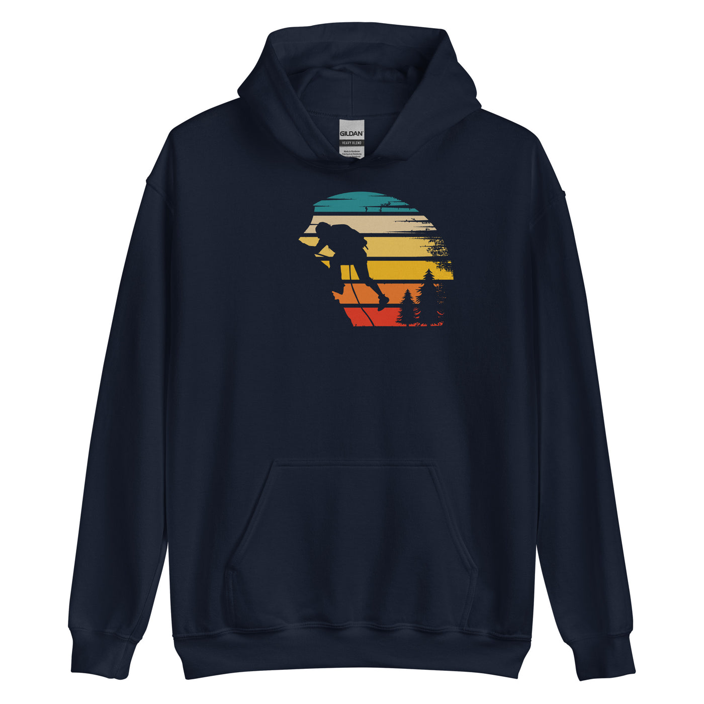 Retro Sonne und Klettern - Unisex Hoodie klettern xxx yyy zzz Navy