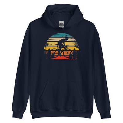 Retro Sonne und Radfahren - Unisex Hoodie fahrrad xxx yyy zzz Navy