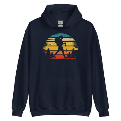 Retro Sonne und Wandern - Unisex Hoodie wandern xxx yyy zzz Navy