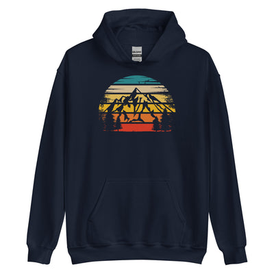 Retro Sonne und Berge - Unisex Hoodie berge xxx yyy zzz Navy