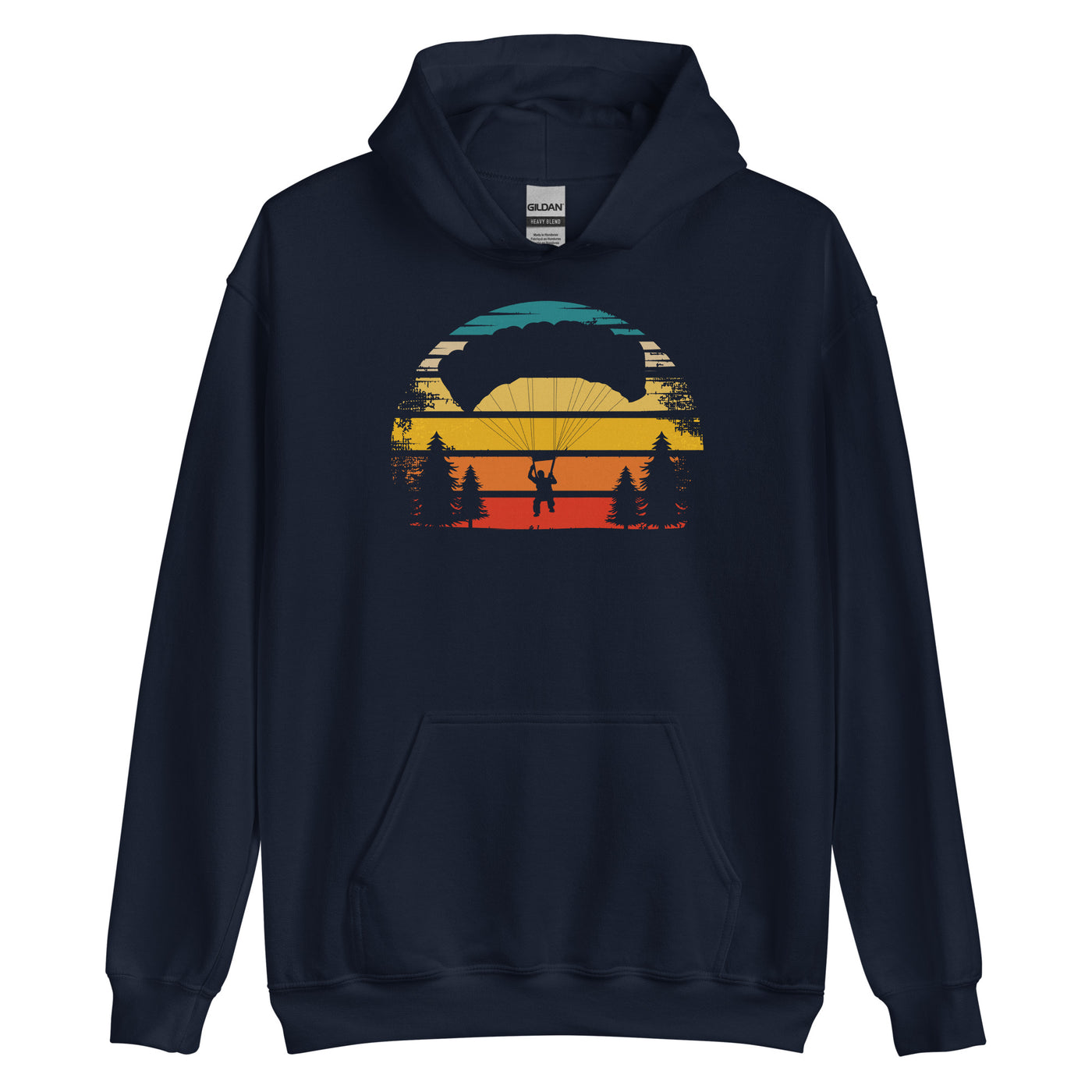 Retro Sonne und Paragleiten - Unisex Hoodie berge xxx yyy zzz Navy