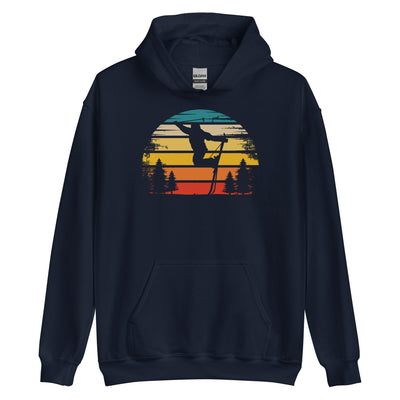 Retro Sonne und Skifahren - Unisex Hoodie klettern ski xxx yyy zzz Navy