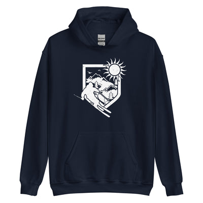 Ski und Brusttasche - Unisex Hoodie klettern ski xxx yyy zzz Navy