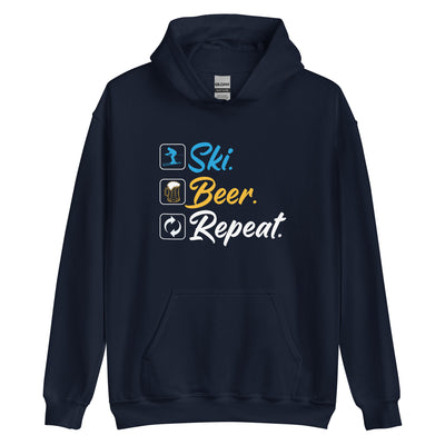 Ski. Bär. Repeat. - (S.K) - Unisex Hoodie klettern xxx yyy zzz Navy