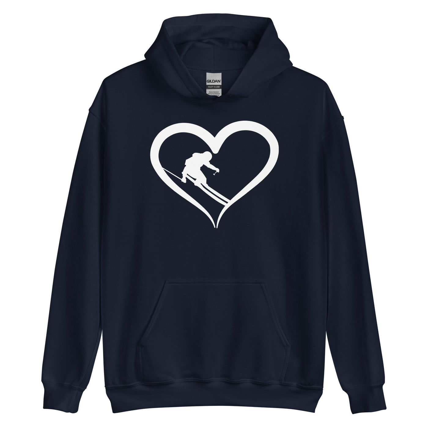 Skifahrer und Herz - Unisex Hoodie klettern ski xxx yyy zzz Navy