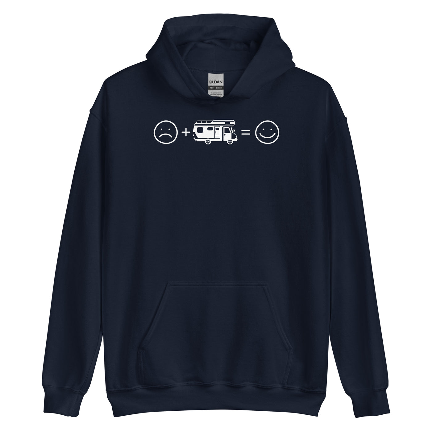 Lächelndes Gesicht und Camping - Unisex Hoodie camping xxx yyy zzz Navy