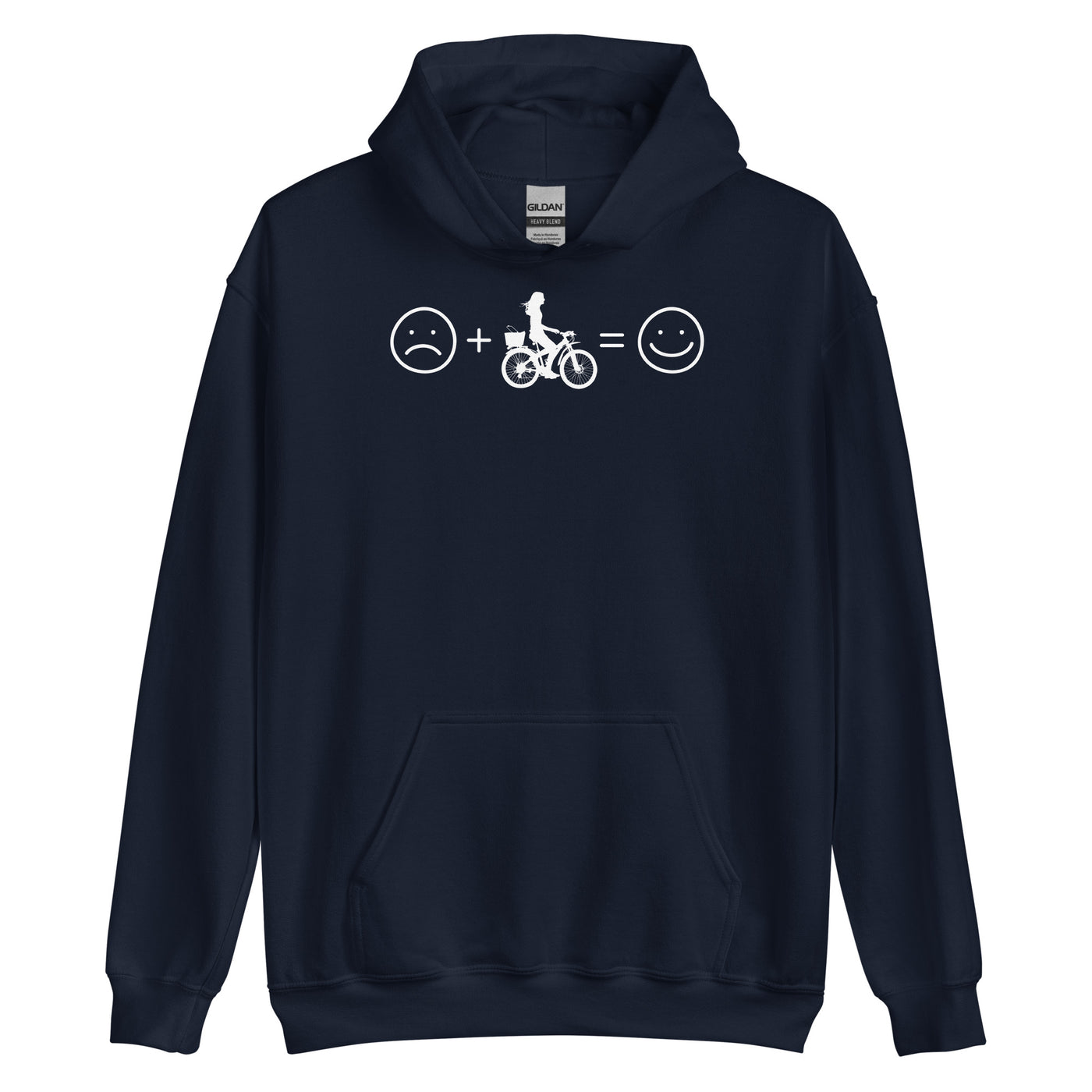 Lächelndes Gesicht und Radfahren - Unisex Hoodie fahrrad xxx yyy zzz Navy