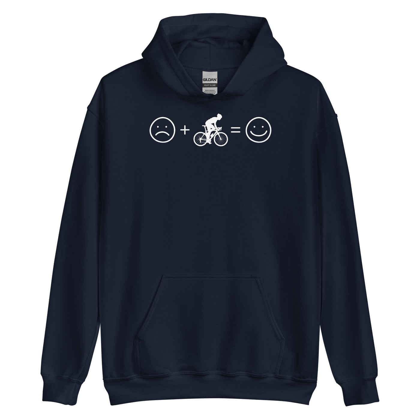 Lächelndes Gesicht und Radfahren - Unisex Hoodie fahrrad xxx yyy zzz Navy