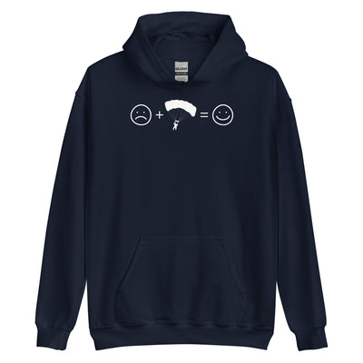 Lächelndes Gesicht und Paragleiten - Unisex Hoodie berge xxx yyy zzz Navy