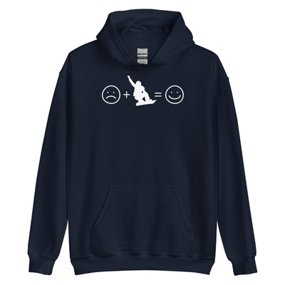 Lächelndes Gesicht und Snowboarding - Unisex Hoodie snowboarden xxx yyy zzz Navy