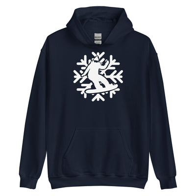 Snowflake - Snowboarding - Unisex Hoodie snowboarden xxx yyy zzz Navy