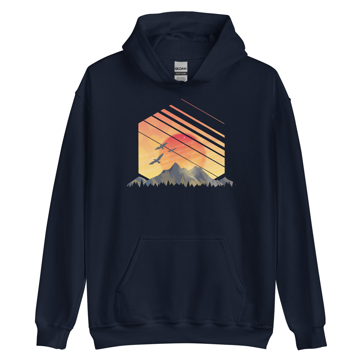 Sonnenaufgang Alpen - Unisex Hoodie berge xxx yyy zzz Navy