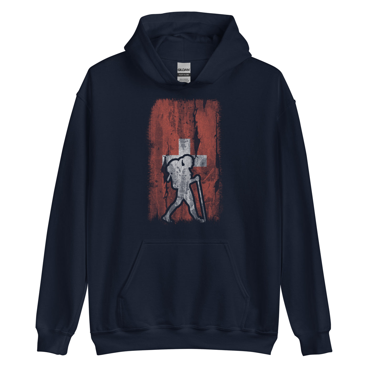 Schweizer Flagge 1 und Wandern - Unisex Hoodie wandern xxx yyy zzz Navy