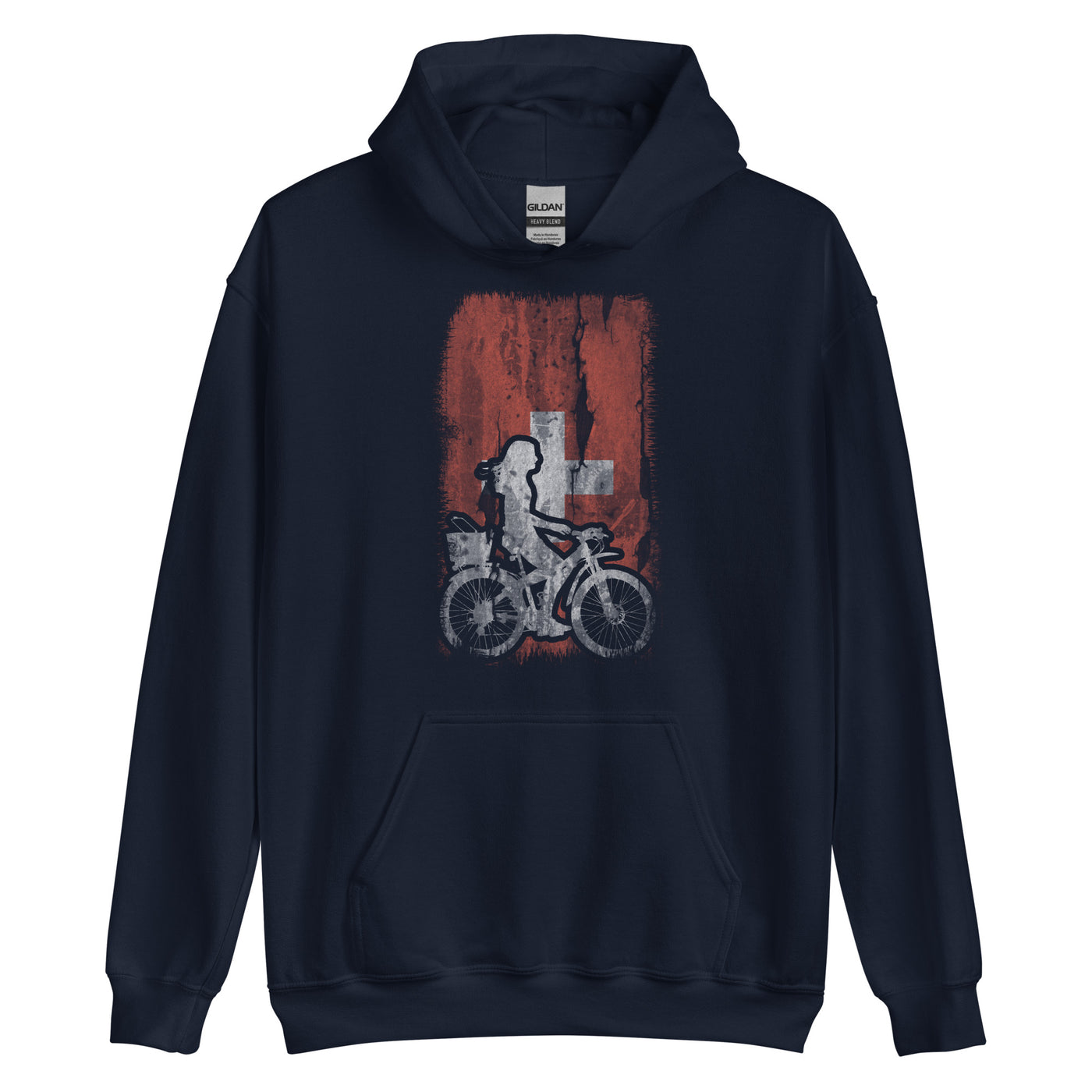 Schweizer Flagge 2 und Radfahren - Unisex Hoodie fahrrad xxx yyy zzz Navy