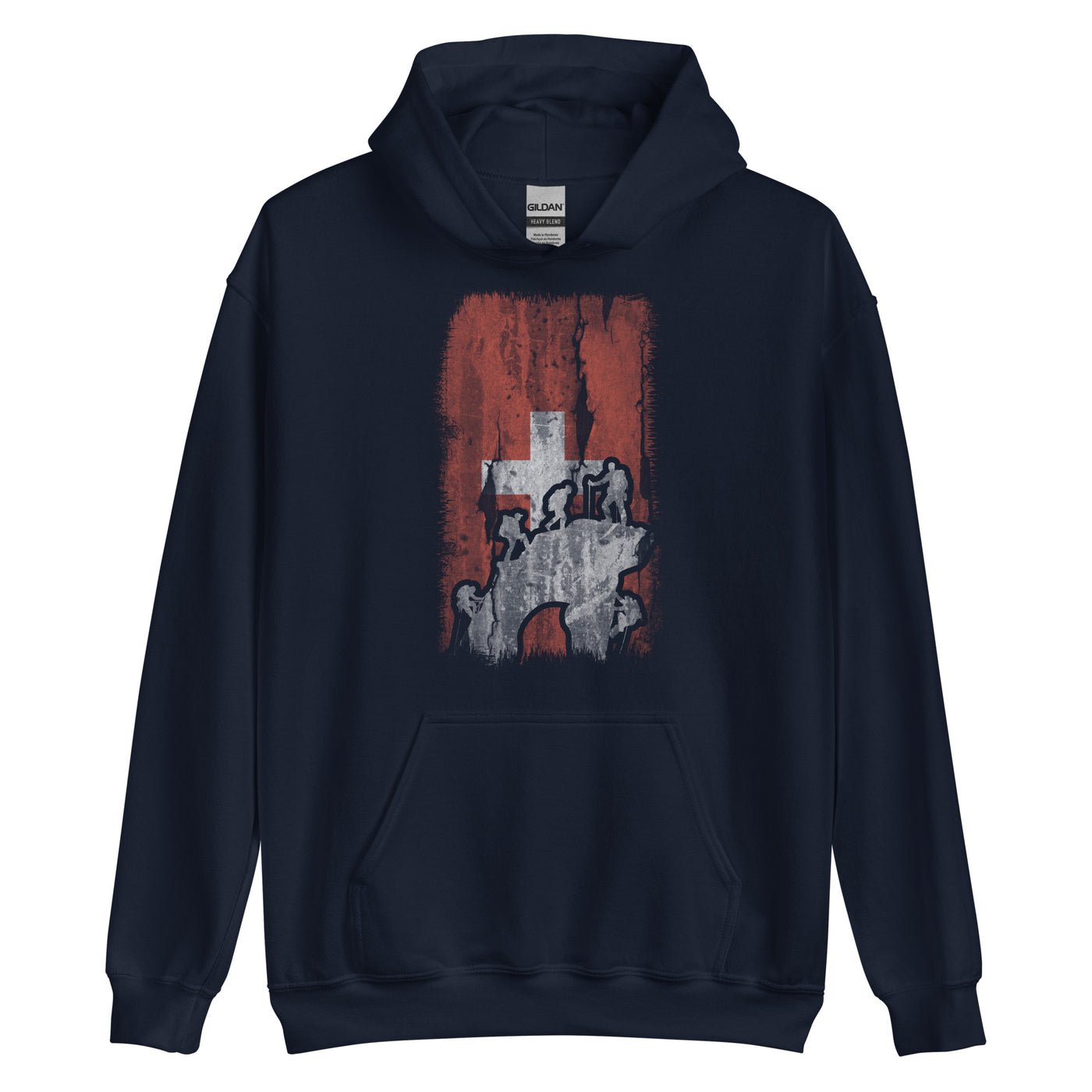 Schweizer Flagge und Klettern - Unisex Hoodie klettern xxx yyy zzz Navy