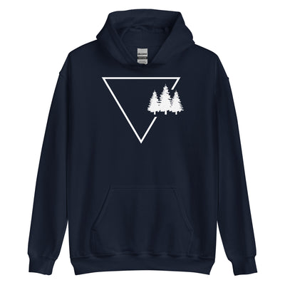 Dreieck 1 und Bäume - Unisex Hoodie camping xxx yyy zzz Navy