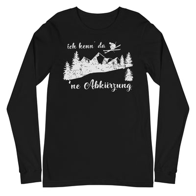 Ich kenn' da 'ne Abkürzung - Longsleeve (Unisex) klettern ski xxx yyy zzz Black