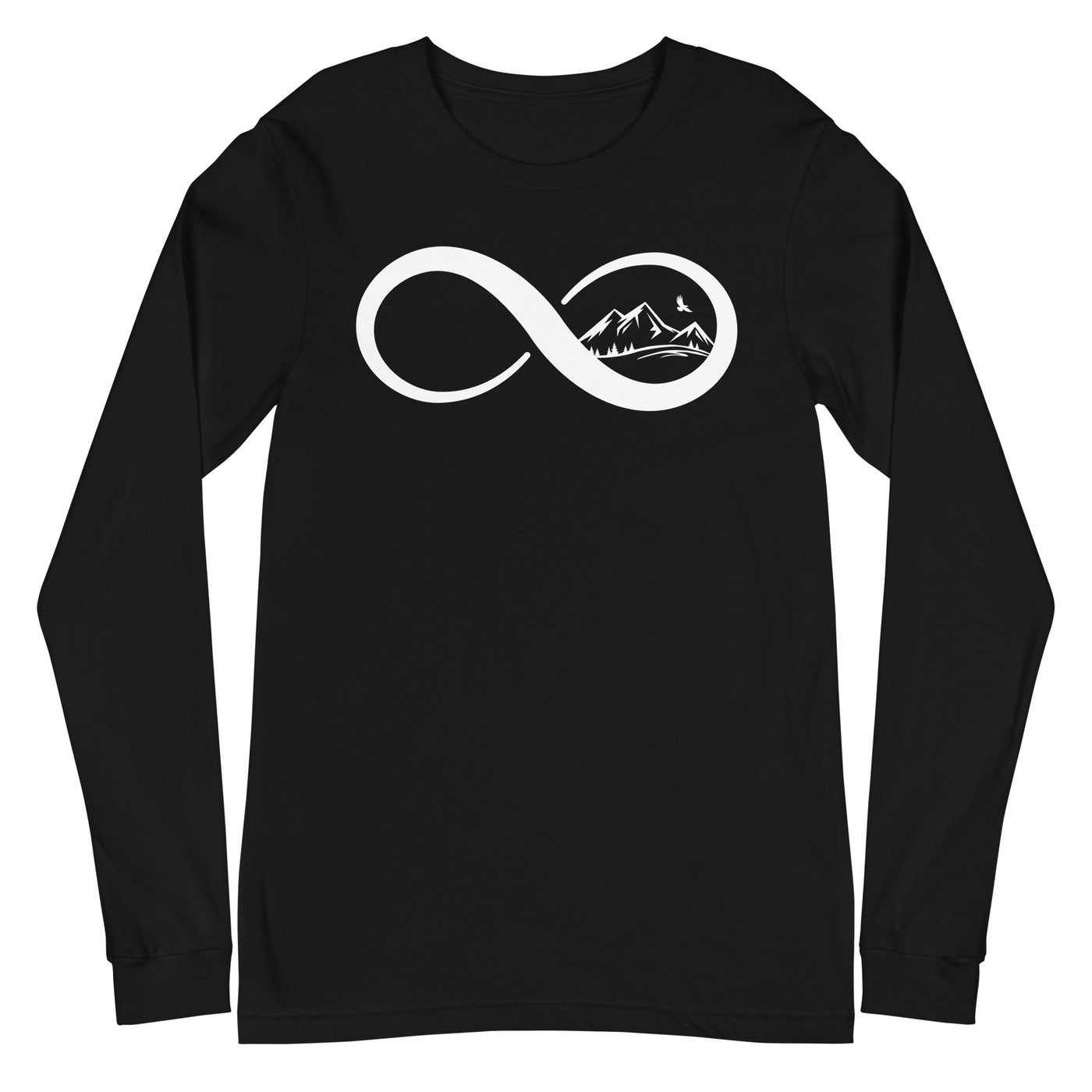 Infinity and Mountain - Longsleeve (Unisex) berge xxx yyy zzz Black