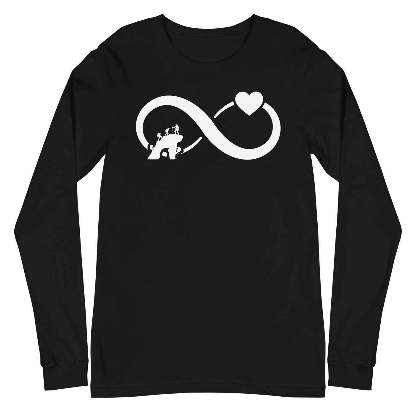 Infinity Heart and Climbing - Longsleeve (Unisex) klettern xxx yyy zzz Black