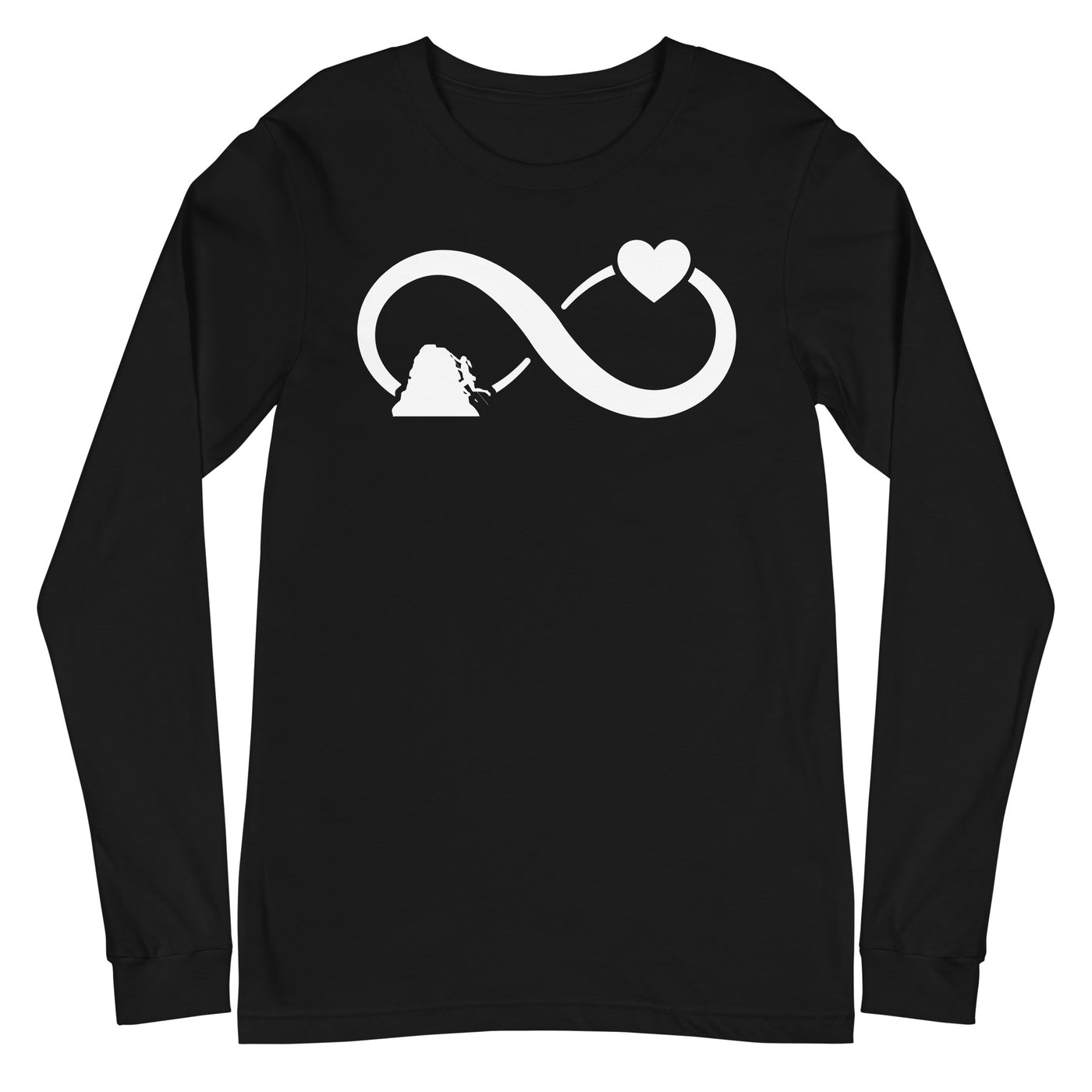 Infinity Heart and Climbing 1 - Longsleeve (Unisex) klettern xxx yyy zzz Black