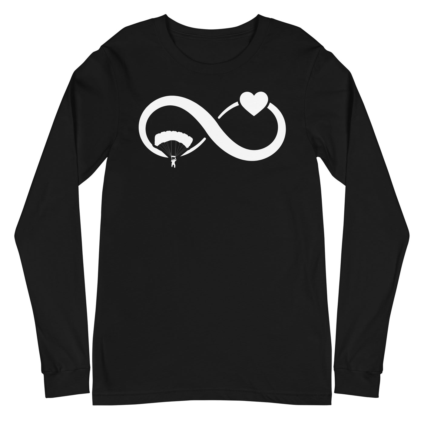 Infinity Heart and Paragliding - Longsleeve (Unisex) berge xxx yyy zzz Black