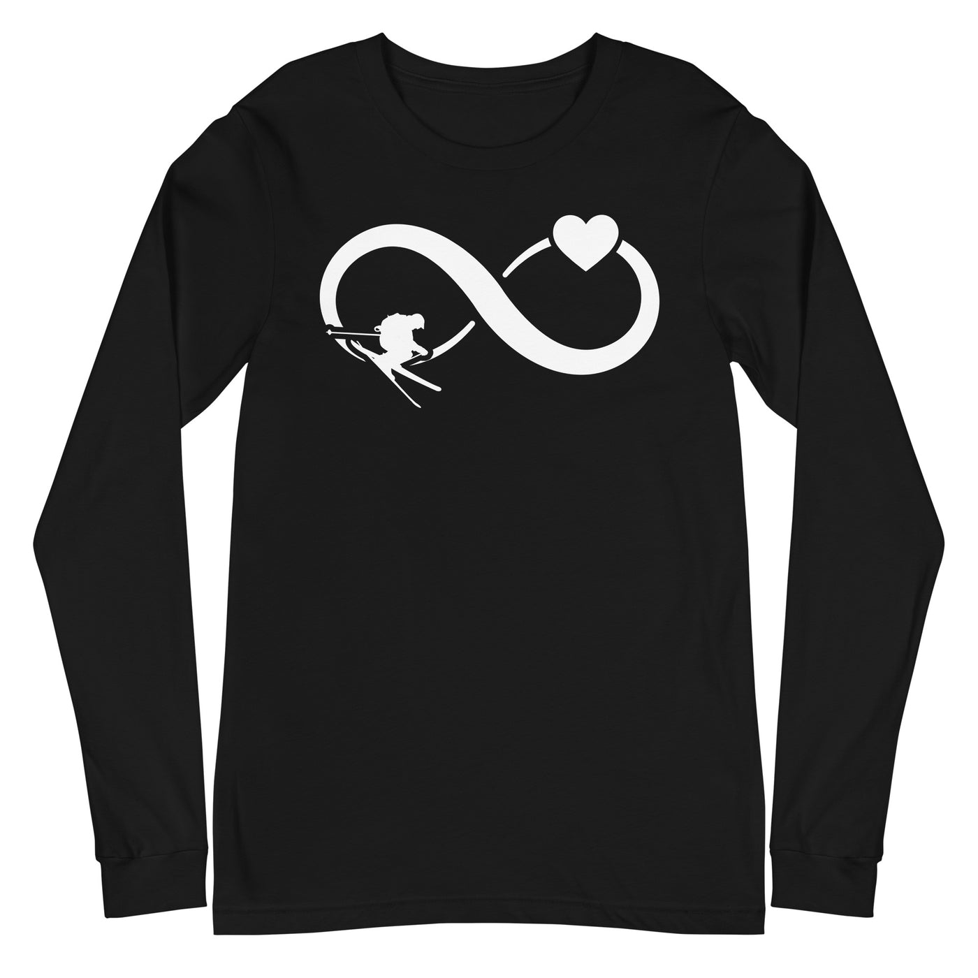 Infinity Heart and Skiing - Longsleeve (Unisex) klettern ski xxx yyy zzz Black