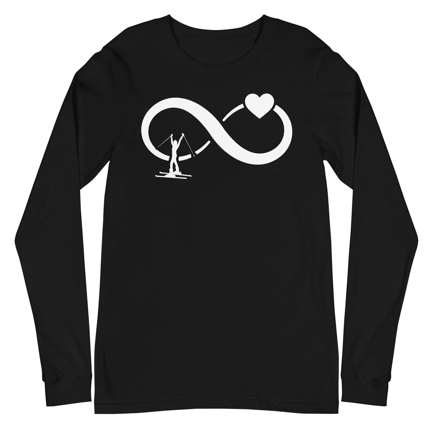 Infinity Heart and Skiing 1 - Longsleeve (Unisex) klettern ski xxx yyy zzz Black