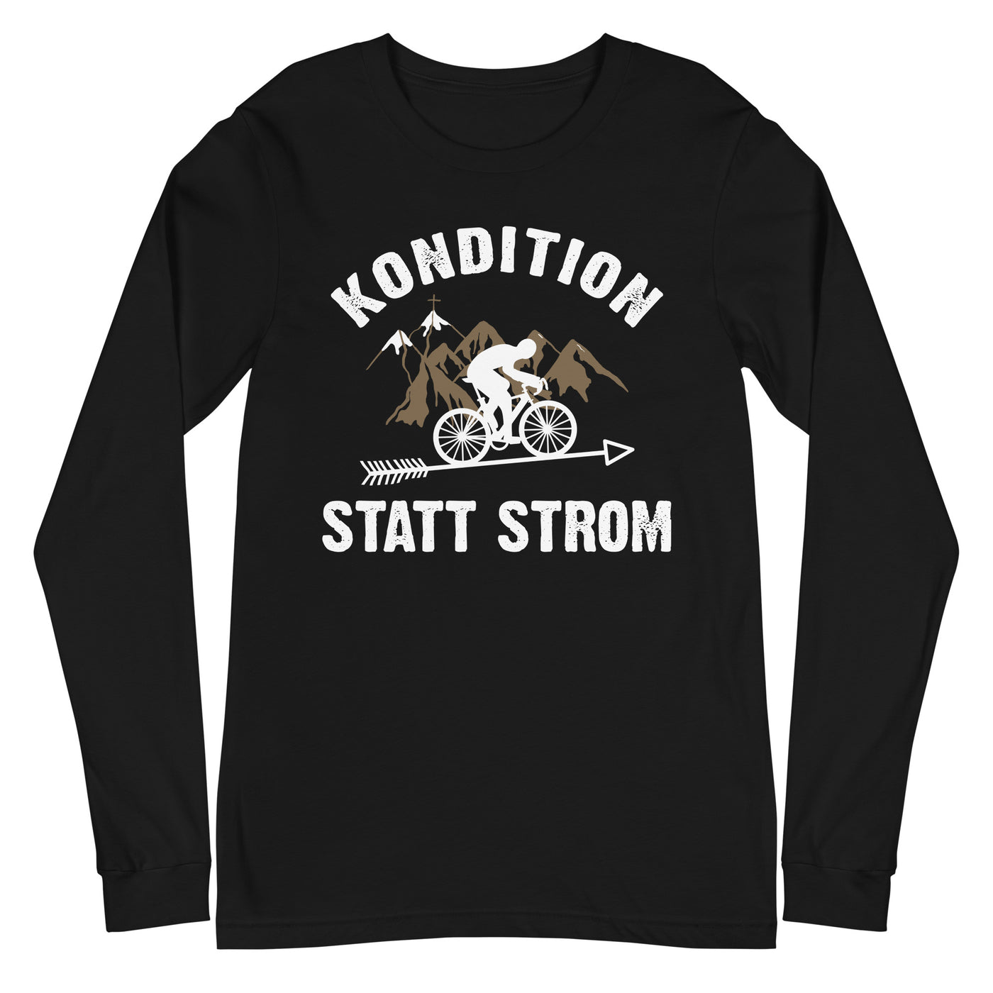 Kondition statt Strom - Longsleeve (Unisex) fahrrad xxx yyy zzz Black