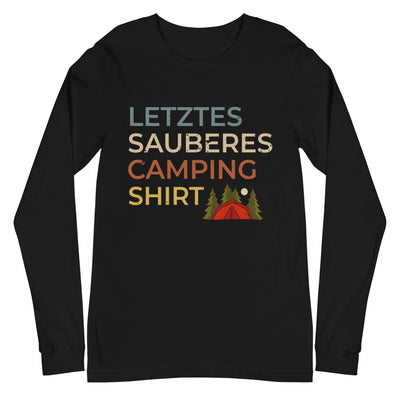 Letztes sauberes Camping Shirt - Longsleeve (Unisex) camping xxx yyy zzz Black