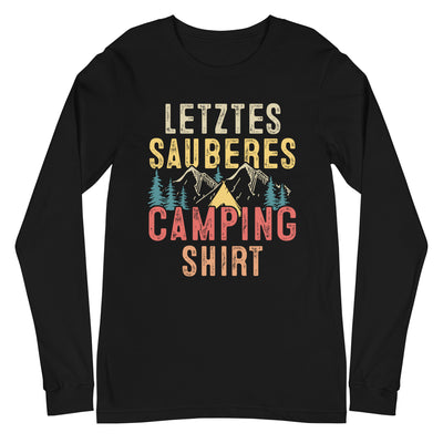 Letztes Sauberes Camping Shirt - Longsleeve (Unisex) camping xxx yyy zzz Black