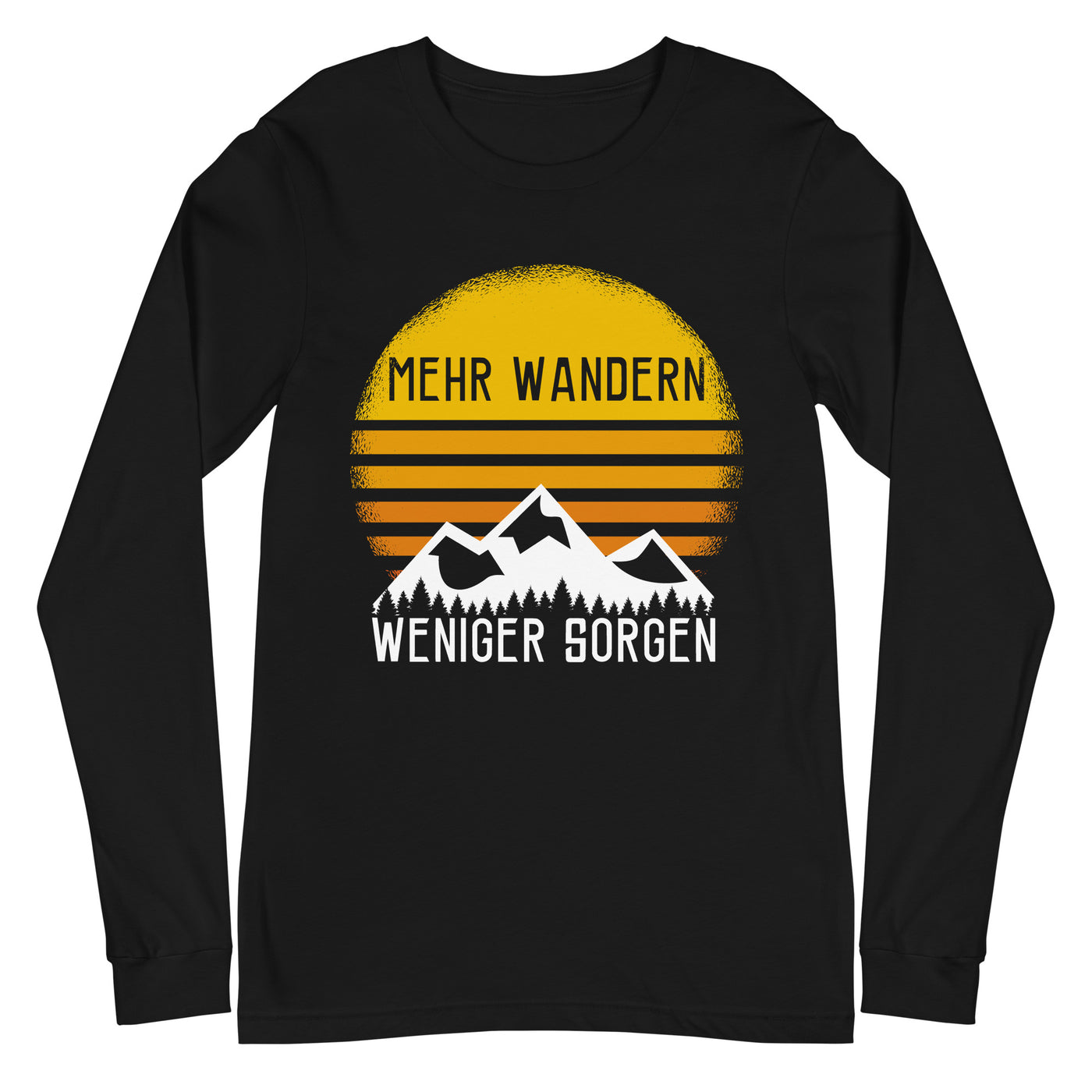 Mehr Wandern weniger Sorgen - Longsleeve (Unisex) wandern xxx yyy zzz Black