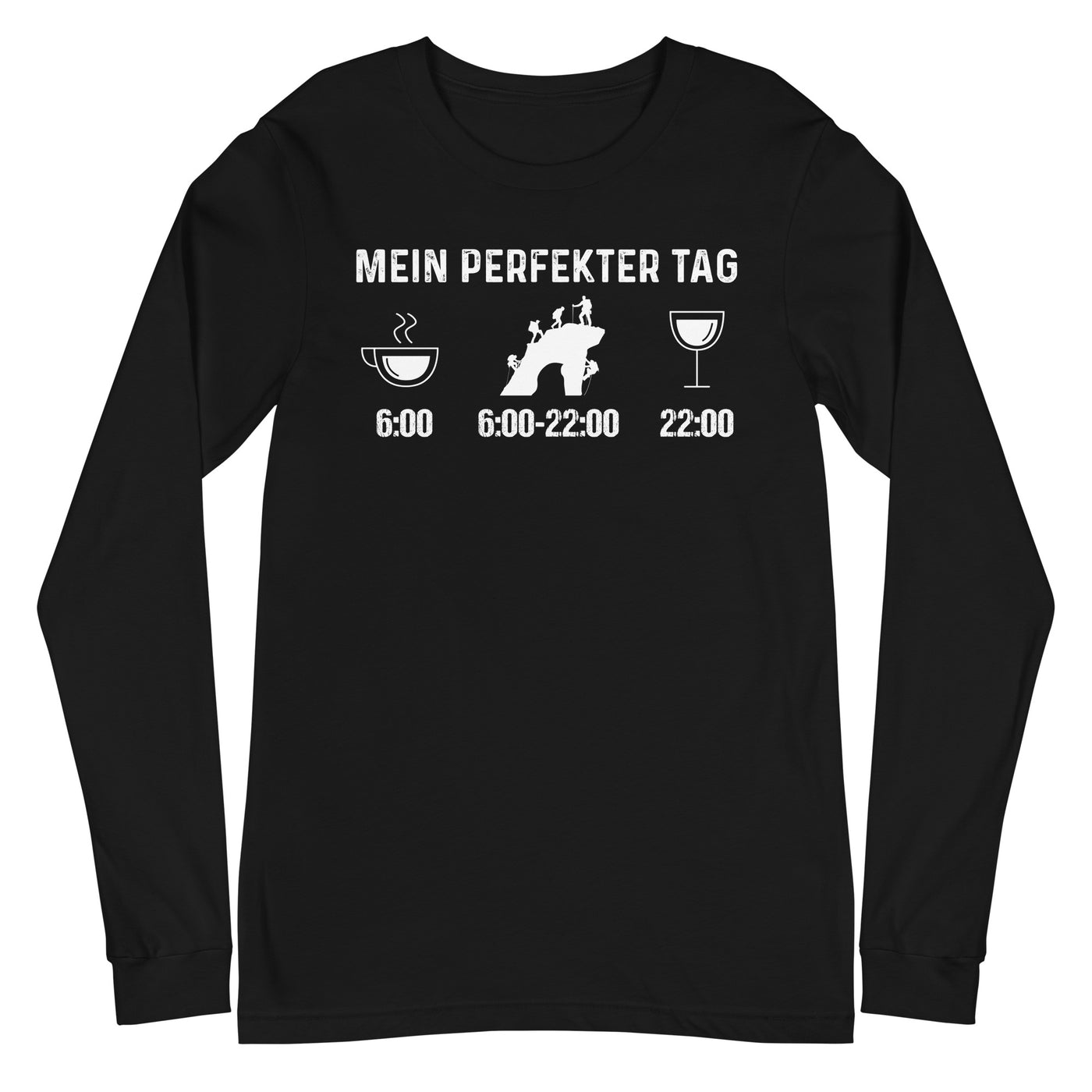 Mein Perfekter Tag - Longsleeve (Unisex) klettern xxx yyy zzz Black