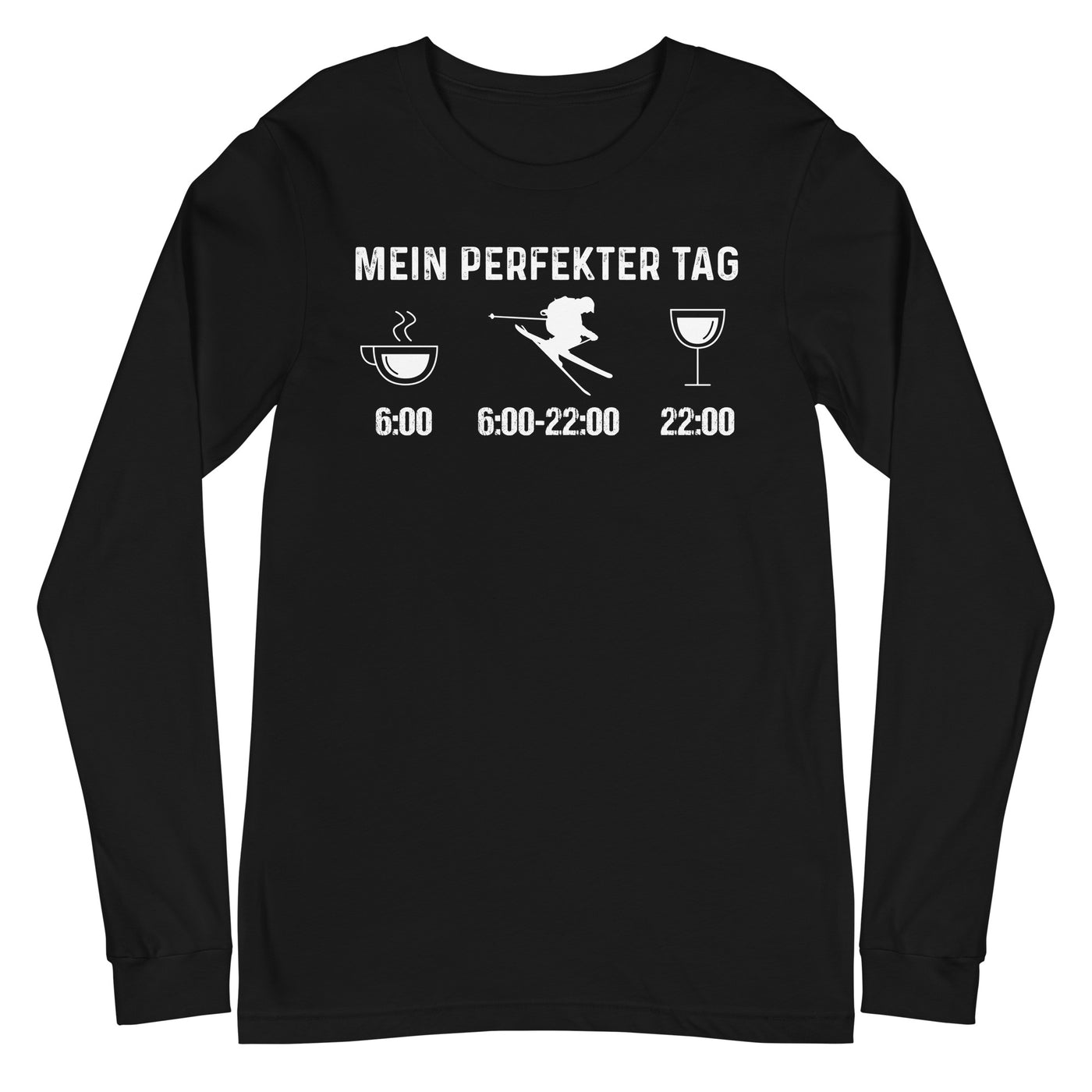 Mein Perfekter Tag - Longsleeve (Unisex) klettern ski xxx yyy zzz Black